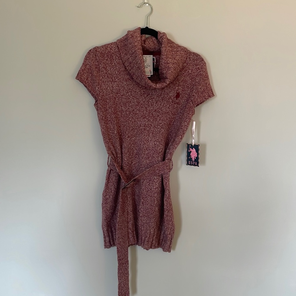 US Polo Assn. Pink Bodycon Sweater Dress Size S